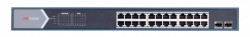 Коммутатор Hikvision DS-3E1526P-E 24G 2SFP 24PoE+ 370W управляемый