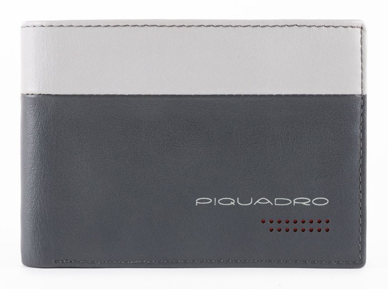 Кошелек мужской Piquadro Urban PU257UB00R/GRN серый/черный натур.кожа