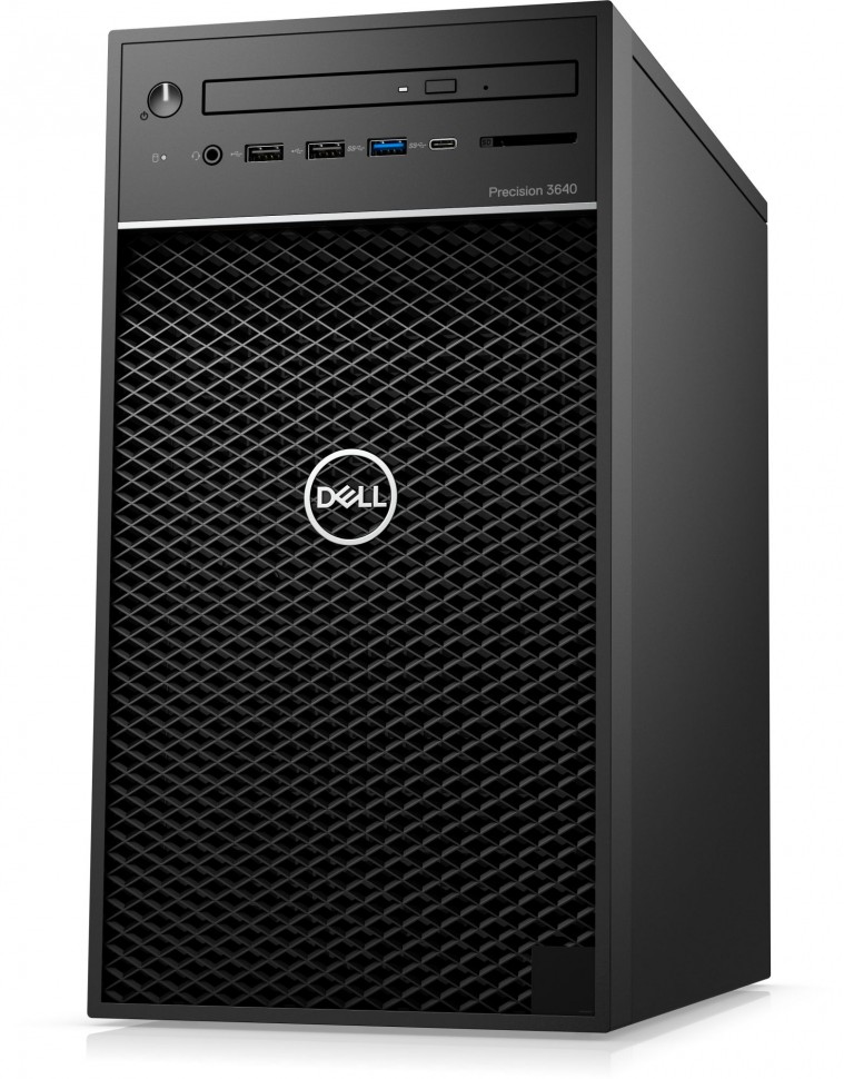 ПК Dell Precision 3640 MT i7 10700 (2.9)/16Gb/1Tb 7.2k/SSD256Gb/UHDG 630/DVDRW/Windows 10 Professional/GbitEth/460W/клавиатура/мышь/черный