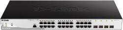 Коммутатор D-Link DGS-1210-28P/ME/B1A 24G 4SFP 24PoE 193W управляемый