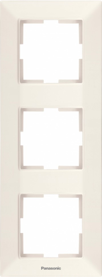 Рамка Panasonic Arkedia Slim WNTF08132BG-RU 3x вертикальный монтаж пластик бежевый (упак.:1шт)