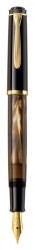 Ручка перьевая Pelikan Elegance Classic M200 (PL808880) коричневый мрамор F перо сталь нержавеющая/позолота карт.уп.
