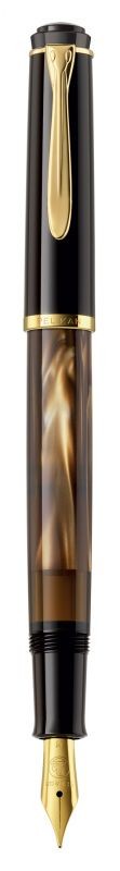 Ручка перьевая Pelikan Elegance Classic M200 (PL808880) коричневый мрамор F перо сталь нержавеющая/позолота карт.уп.