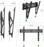 Кронштейн для телевизора Onkron TM6 черный 43"-85" макс.68кг настенный наклон