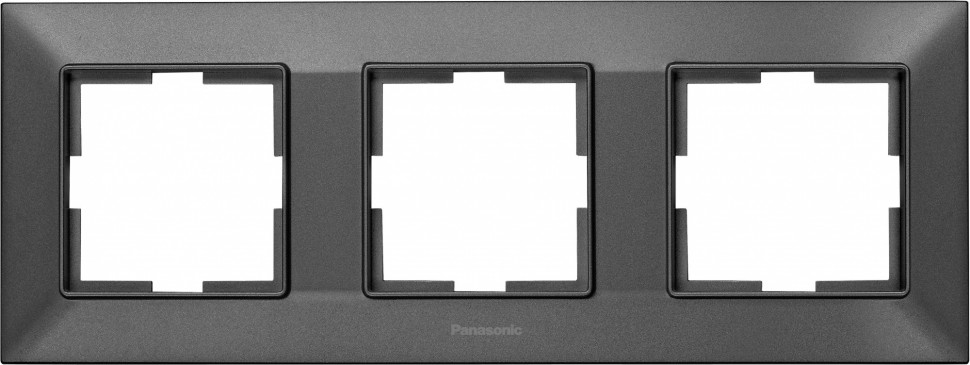 Рамка Panasonic Arkedia Slim WNTF08032DG-RU 3x горизонтальный монтаж пластик дымчатый (упак.:1шт)