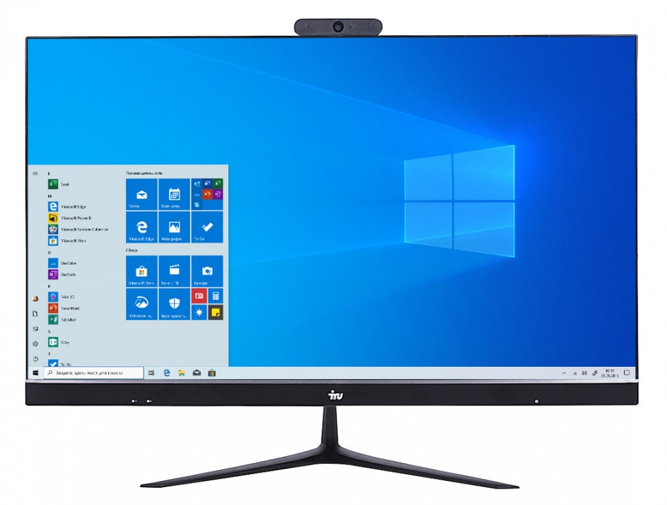 Моноблок IRU Office P2313 23.8" Full HD i3 8100 (3.6)/8Gb/1Tb 5.4k/SSD240Gb/UHDG 630/Windows 10 Home Single Language 64/GbitEth/WiFi/BT/120W/Cam/черный 1920x1080