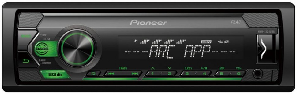 Автомагнитола Pioneer MVH-S120UBG 1DIN 4x50Вт