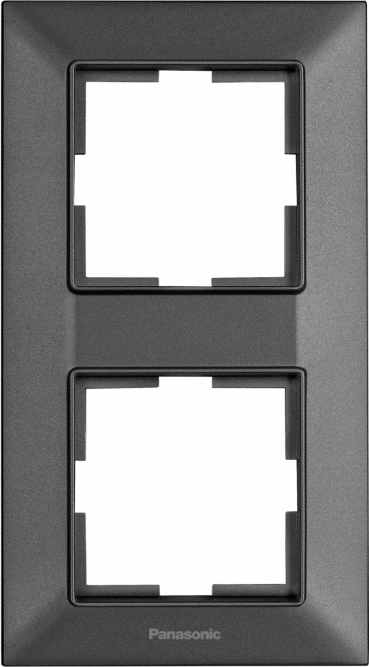 Рамка Panasonic Arkedia Slim WNTF08122DG-RU 2x вертикальный монтаж пластик дымчатый (упак.:1шт)