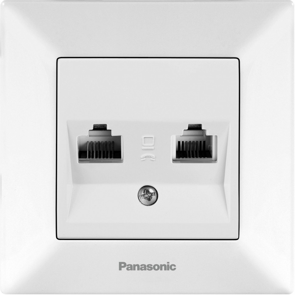 Розетка компьютерная/телефонная Panasonic Arkedia (WMTC04092WH-RU) скрыт. IP20 белый (упак.:1шт)