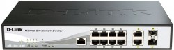 Коммутатор D-Link DGS-1210-10/ME DGS-1210-10/ME/B1A 8G 2SFP управляемый