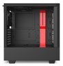 Корпус NZXT H510 CA-H510B-BR черный/красный без БП ATX 2x120mm 1xUSB3.0 1xUSB3.1 audio bott PSU
