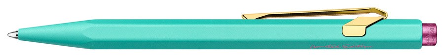Ручка шариковая Carandache Office 849 Claim your style (849.544) бирюзовый матовый M синие чернила подар.кор.