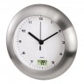 Часы настенные аналоговые Hama Bathroom H-113914 D17см серебристый
