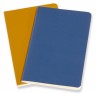 Блокнот Moleskine VOLANT QP711B41M17 Pocket 90x140мм 80стр. линейка мягкая обложка синий/желтый янтарный (2шт)