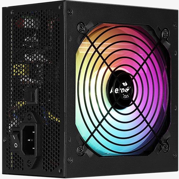 Блок питания Aerocool ATX 650W KCAS PLUS GOLD 650W ARGB 80+ gold 24+2x(4+4) pin APFC 120mm fan 6xSATA RTL
