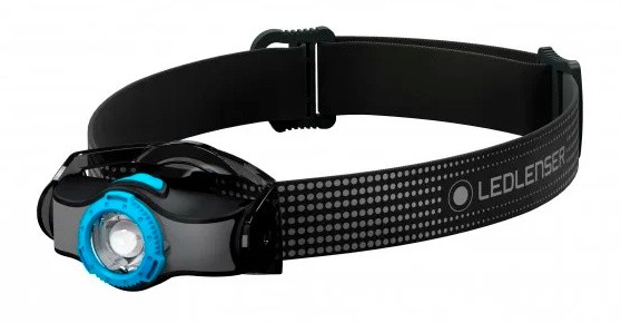 Фонарь налобный Led Lenser MH3 черный/синий лам.:светодиод. 200lx AAx1 (502150)