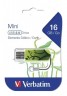 Флеш Диск Verbatim 16Gb Mini Elements Edition 49408 USB2.0 зеленый/рисунок