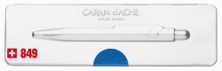 Ручка шариковая Carandache Office Popline Metal-X (849.640) Blue Metallic M синие чернила подар.кор.