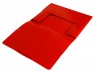 Папка на резинке Бюрократ -PR05RED A4 пластик кор.30мм 0.5мм красный