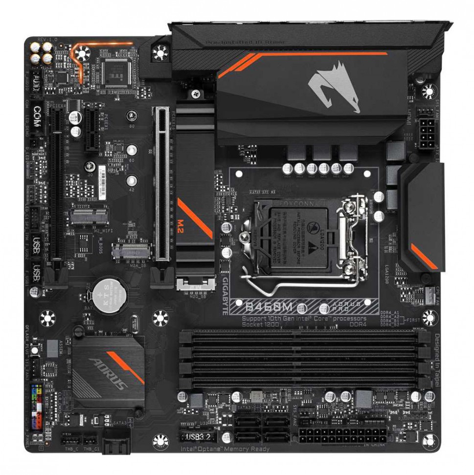 Материнская плата Gigabyte B460M AORUS PRO Soc-1200 Intel B460 4xDDR4 mATX AC`97 8ch(7.1) GbLAN RAID+DVI+HDMI+DP