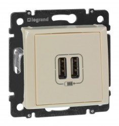 Розетка USB Legrand Valena (774170) скрыт. IP20 слоновая кость