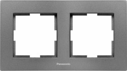 Рамка Panasonic Karre Plus WKTF08022DG-RU 2x горизонтальный монтаж пластик дымчатый (упак.:1шт)