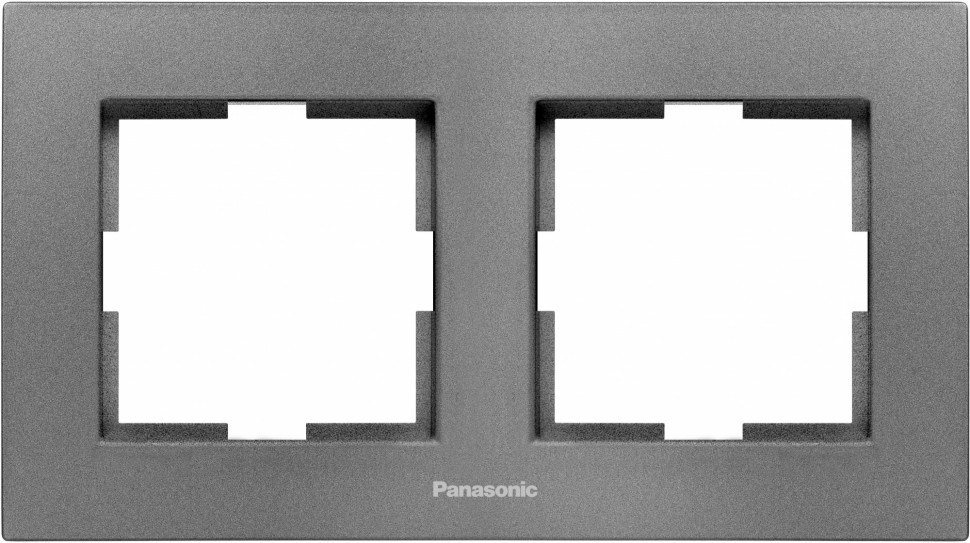 Рамка Panasonic Karre Plus WKTF08022DG-RU 2x горизонтальный монтаж пластик дымчатый (упак.:1шт)