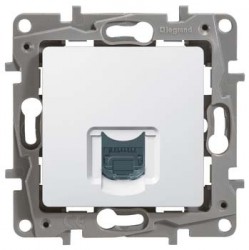 Розетка телефонная Legrand Etika (672240) скрыт. белый
