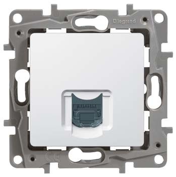 Розетка телефонная Legrand Etika (672240) скрыт. белый