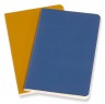 Блокнот Moleskine VOLANT QP713B41M17 Pocket 90x140мм 80стр. нелинованный мягкая обложка синий/желтый янтарный (2шт)