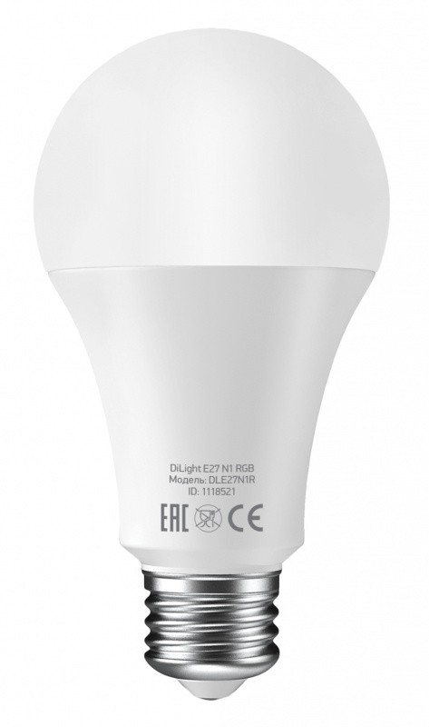 Умная лампа Digma DiLight E27 N1 RGB E27 8Вт 800lm Wi-Fi