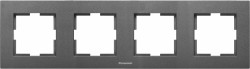 Рамка Panasonic Karre Plus WKTF08042DG-RU 4x горизонтальный монтаж пластик дымчатый (упак.:1шт)