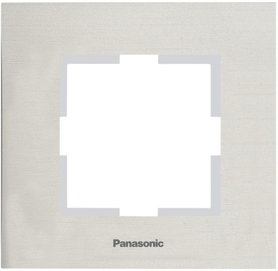 Рамка Panasonic Karre Plus WKTF08013AS-RU декоративная 1x металл серебро (упак.:1шт)