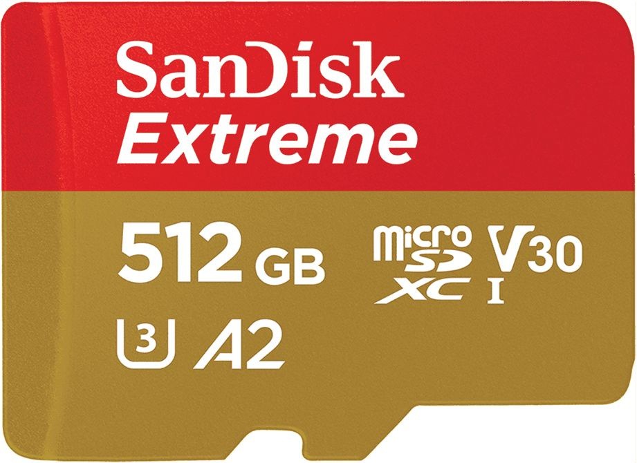 Флеш карта microSD 512Gb Class10 Sandisk SDSQXA1-512G-GN6MA Extreme + adapter