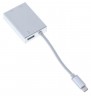 Адаптер Buro BHP USB Type-C (m) USB Type-C (f) miniDisplayPort (f) 0.1м серебристый