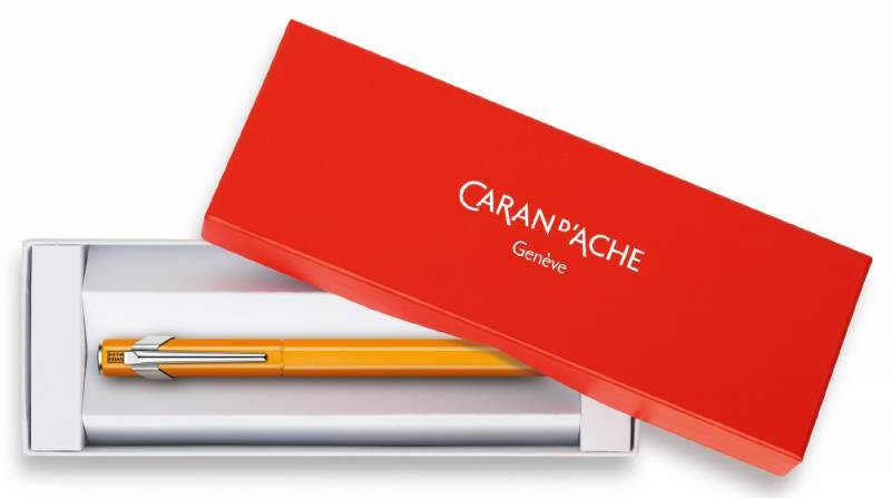 Ручка перьевая Carandache Office 849 Fluo (841.230) Yellow Green Fluo F перо сталь нержавеющая подар.кор.