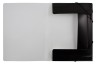 Папка на резинке Бюрократ Black&White BWPR05BLCK A4 пластик кор.30мм 0.5мм черный/белый