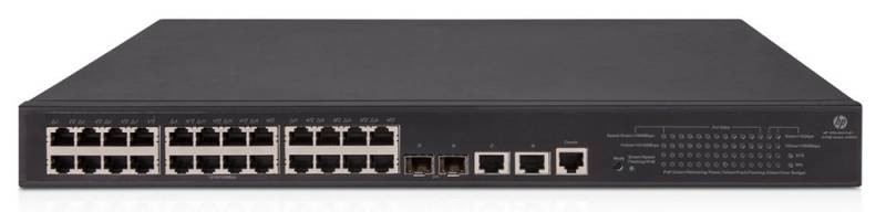Коммутатор HPE OfficeConnect 1950 JG962A 24G 2x10G 2SFP+ 24PoE+ 370W управляемый