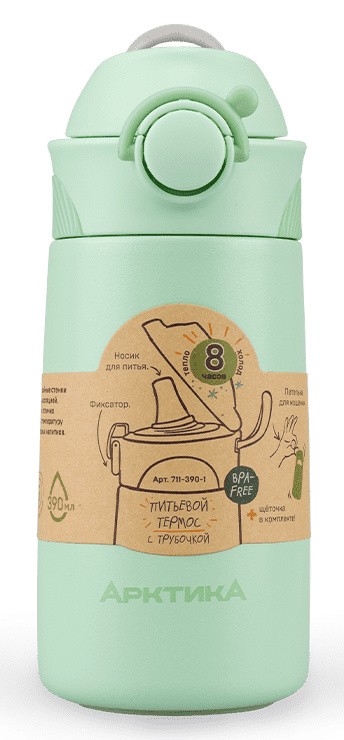 Термокружка Арктика 711 711-390-1 0.39л. мятный картонная коробка (711-390-1/MINT)