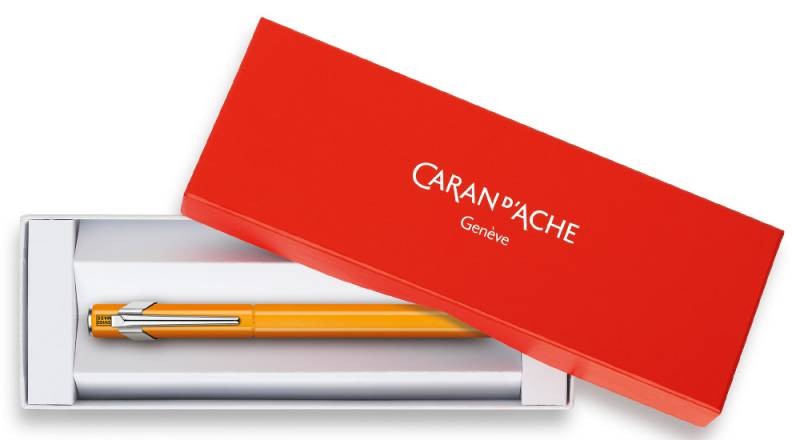 Ручка перьевая Carandache Office 849 Fluo (842.030) оранжевый флуоресцентный EF перо сталь нержавеющая подар.кор.