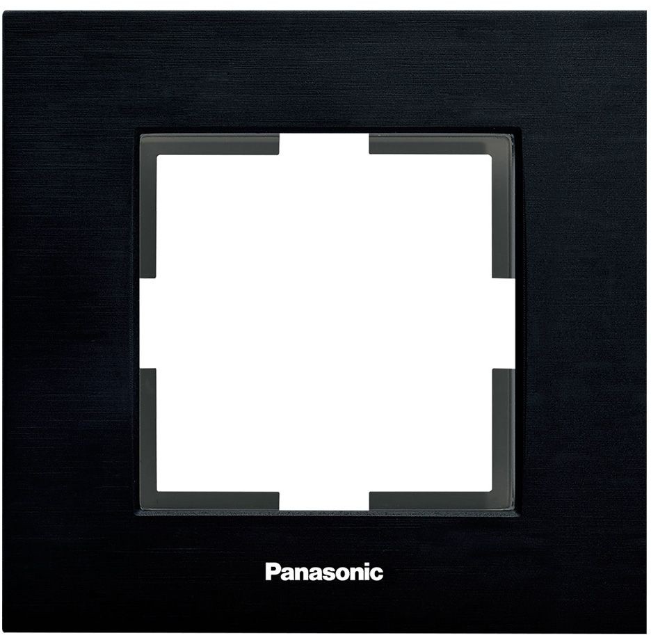 Рамка Panasonic Karre Plus WKTF08013AB-RU декоративная 1x металл черный (упак.:1шт)