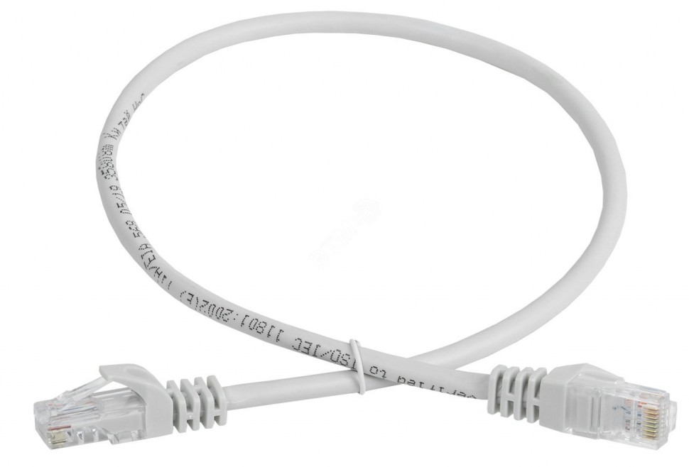 Патч-корд ITK PC01-C5EU-2M UTP вилка RJ-45-вилка RJ-45 кат.5е 2м серый ПВХ (уп.:1шт)