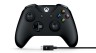 Геймпад Microsoft Xbox One + Беспроводной ПК адаптер черный USB Беспроводной виброотдача обратная связь