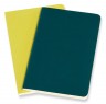 Блокнот Moleskine VOLANT QP713K31M20 Pocket 90x140мм 80стр. нелинованный мягкая обложка зеленый/желтый цитрон (2шт)