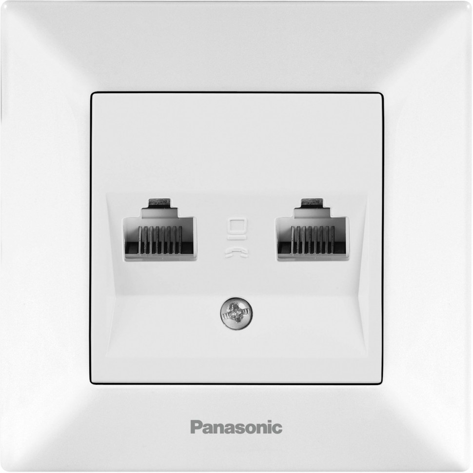Розетка компьютерная/телефонная Panasonic Arkedia (WMTC04082WH-RU) скрыт. IP20 белый (упак.:1шт)
