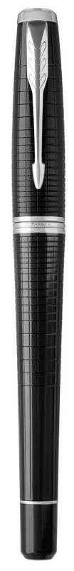 Ручка роллер Parker Urban Premium T312 (1931614) Ebony Metal CT F черные чернила подар.кор.