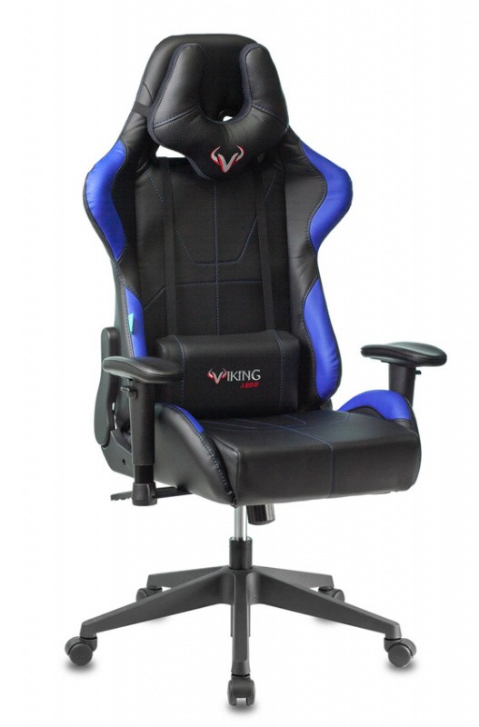 Кресло игровое Zombie VIKING 5 AERO черный/синий искусственная кожа с подголов. крестовина пластик
