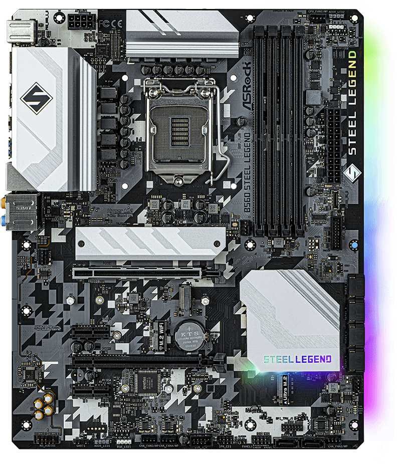 Материнская плата Asrock B560 STEEL LEGEND Soc-1200 Intel B560 4xDDR4 ATX AC`97 8ch(7.1) 2.5Gg+HDMI+DP
