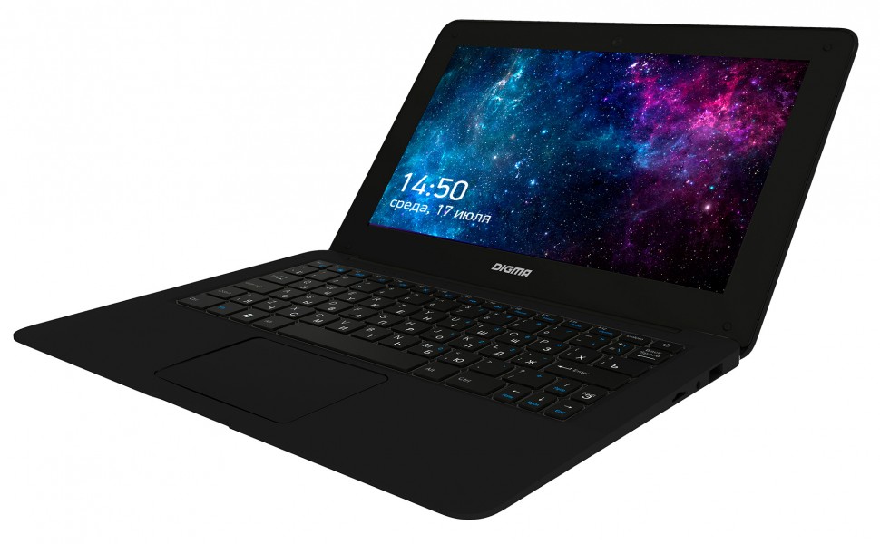 Ноутбук Digma EVE 11 C409 Celeron N3350/4Gb/SSD64Gb/Intel HD Graphics 500/11.6"/IPS/FHD (1920x1080)/Windows 10 Home Single Language 64/black/WiFi/BT/Cam/4000mAh