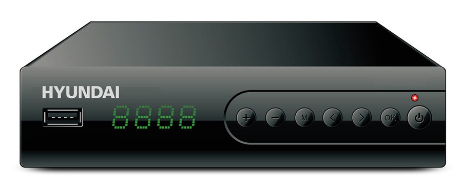 Ресивер DVB-T2 Hyundai H-DVB560 черный